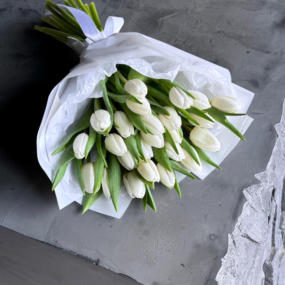 Белые тюльпаны — вид 4