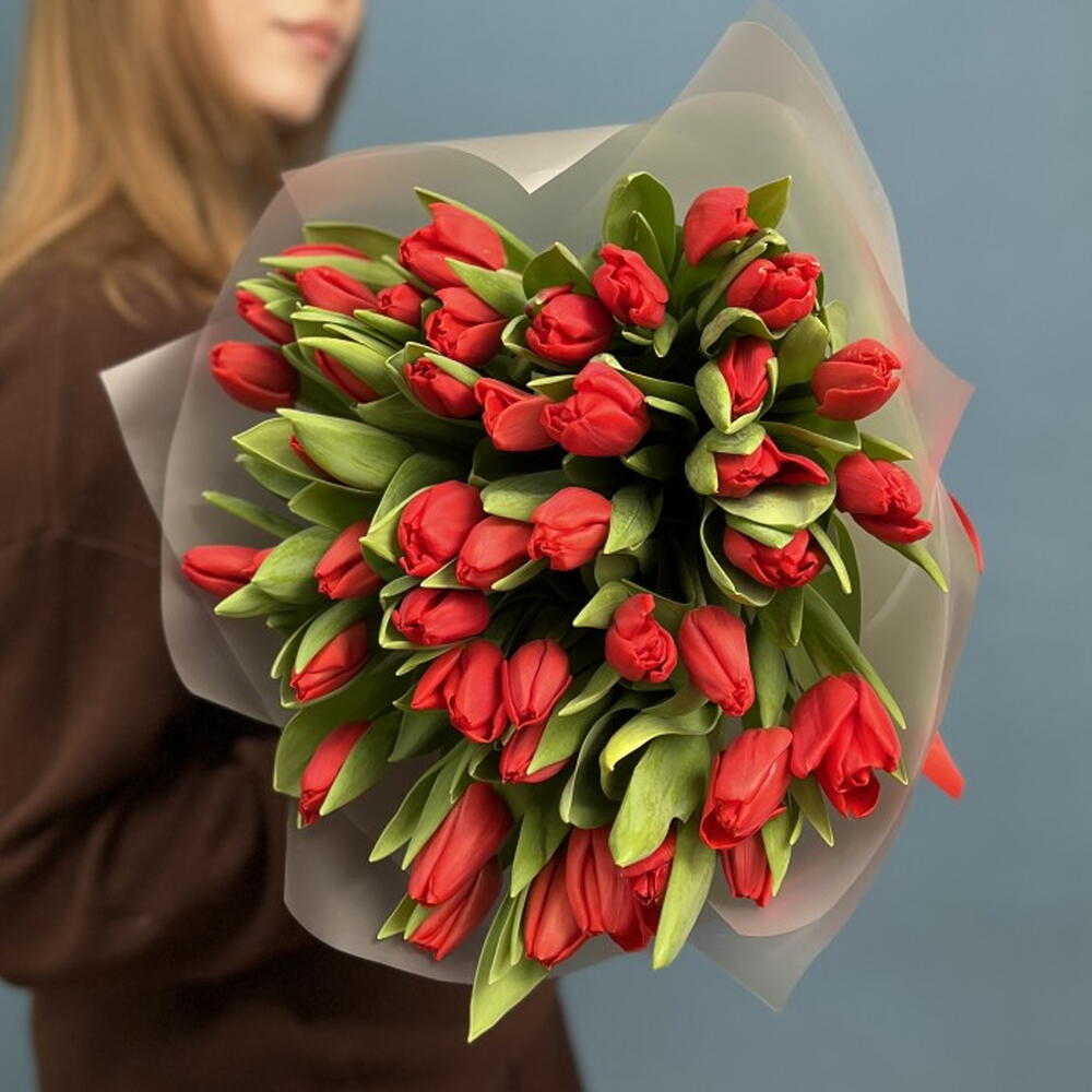 Розовые тюльпаны — вид 3