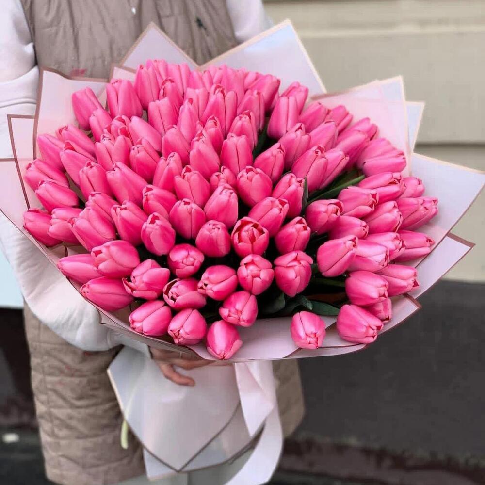 Розовые тюльпаны  — купить букет в Брянске