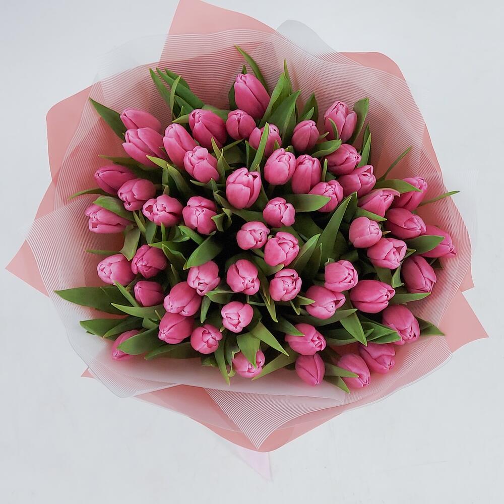 Розовые тюльпаны — вид 3