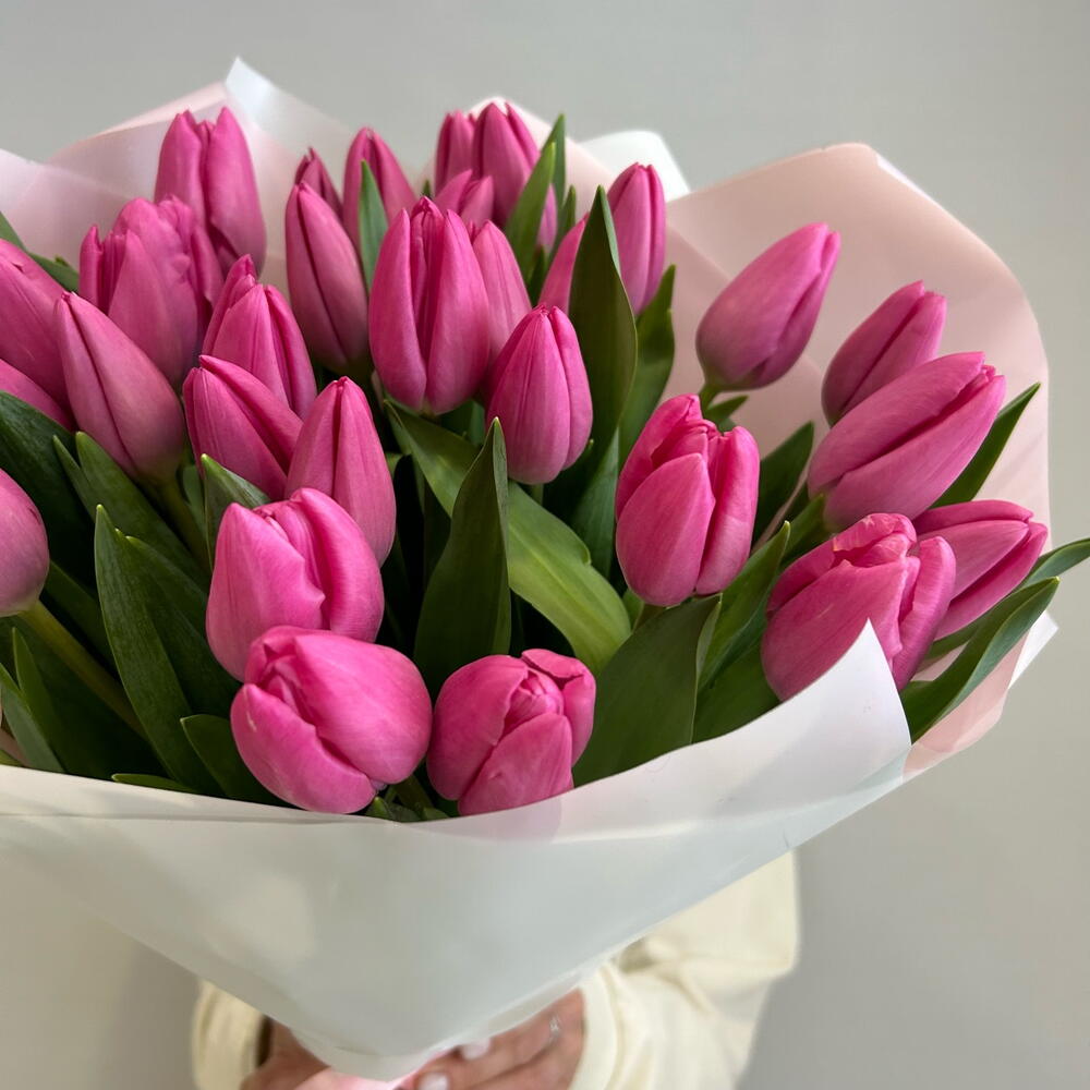 Розовые тюльпаны — вид 5